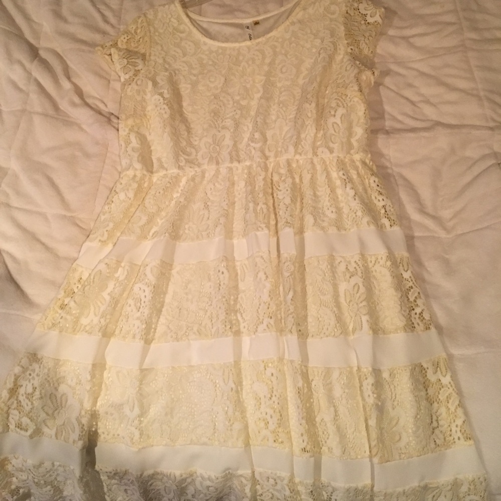 Lace white dress- NY Collection